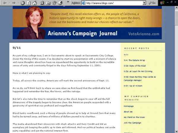 Blog www.votearianna.com.